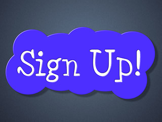 Image showing Sign Up Shows Apply Registration And Online