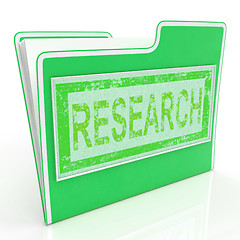 Image showing File Research Shows Gathering Data And Researcher