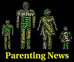 Image showing Parenting News Indicates Mother And Baby And Article