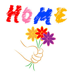 Image showing Home Flowers Indicates Property Flora And Houses