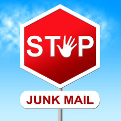 Image showing Stop Junk Mail Represents E-Mail Control And Spam