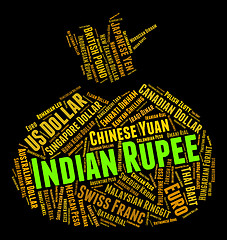 Image showing Indian Rupee Represents Foreign Currency And Currencies