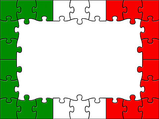 Image showing Italy Jigsaw Indicates Empty Space And Copyspace