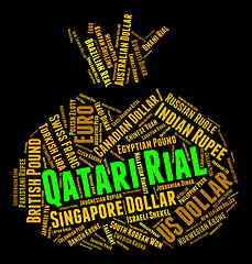 Image showing Qatari Rial Means Foreign Exchange And Coin