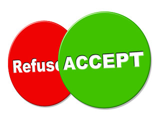 Image showing Allowed Sign Indicates Take On And Accept