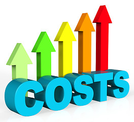 Image showing Increase Costs Shows Finances Outlay And Rise