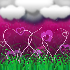 Image showing Background Clouds Indicates Clothes Pegs And Backdrop