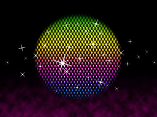 Image showing Colorful Ball Shows Colors Party And Shining\r