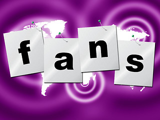 Image showing Online Fans Represents World Wide Web And Searching