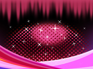 Image showing Pink Eye Shape Background Means Pupil Eyelashes And Twinkling\r