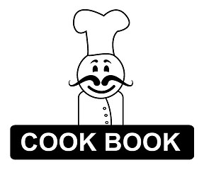 Image showing Cook Book Chef Represents Cooking In Kitchen And Chefs