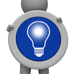 Image showing Light Bulb Represents Sign Lightbulb And Invention