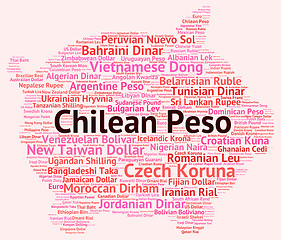 Image showing Chilean Peso Represents Foreign Currency And Banknote