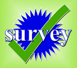 Image showing Survey Tick Shows Confirm Opinion And Feedback