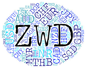 Image showing Zwd Currency Indicates Forex Trading And Dollar