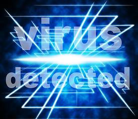 Image showing Detected Virus Indicates Found Threat And Discovered