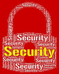 Image showing Security Lock Means Wordcloud Secured And Word