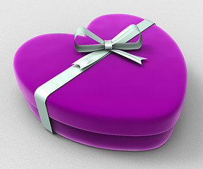 Image showing Heart Gift Means Valentines Day And Celebrate