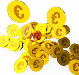 Image showing Euro Coins Indicates Money Finance And Currency