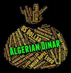 Image showing Algerian Dinar Indicates Worldwide Trading And Broker