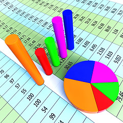 Image showing Graph Report Represents Trade Corporate And Finance