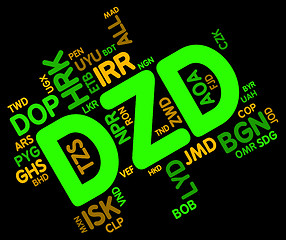 Image showing Dzd Currency Indicates Forex Trading And Algeria