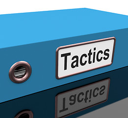 Image showing Tactics File Shows Strategy Schemes And Paperwork