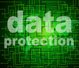 Image showing Data Protection Shows Knowledge Protected And Secured