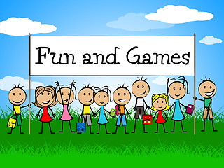 Image showing Fun And Games Indicates Gamer Recreational And Recreation