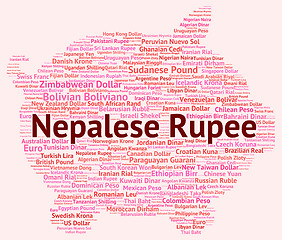 Image showing Nepalese Rupee Represents Currency Exchange And Coinage