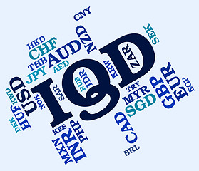 Image showing Iqd Currency Represents Iraqi Dinar And Dinars