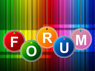 Image showing Forums Forum Means Social Media And Site