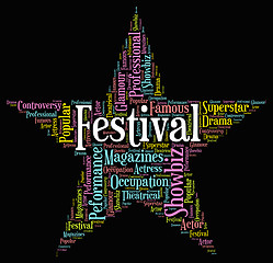 Image showing Festival Star Represents Music Entertainment And Gala