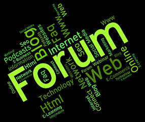Image showing Forum Word Represents Social Media And Chat