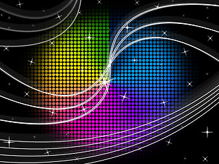 Image showing Color Wheel Background Shows Night Sky And Swirls\r