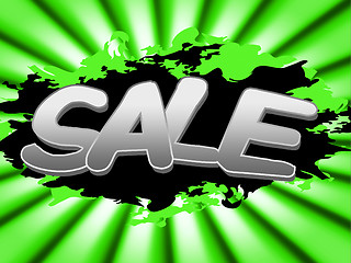 Image showing Sale Sign Shows Discount Advertisement And Promotion