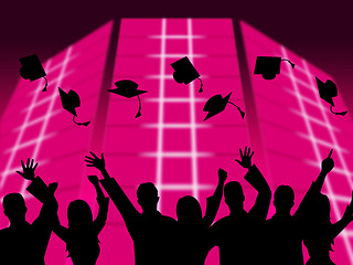 Image showing Education Graduation Shows Educating Graduates And Graduate