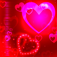 Image showing Glow Background Indicates Valentine Day And Backgrounds