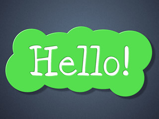 Image showing Sign Hello Indicates How Are You And Greetings