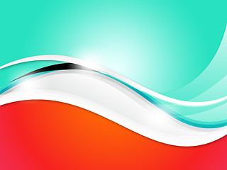 Image showing Colourful Wave Background Shows Modern Art Or Soft Effect\r