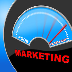 Image showing Excellent Marketing Represents Selling Excelling And Perfect