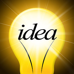 Image showing Ideas Lightbulb Represents Creative Conception And Concepts