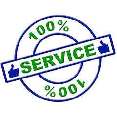 Image showing Hundred Percent Service Means Help Desk And Advice