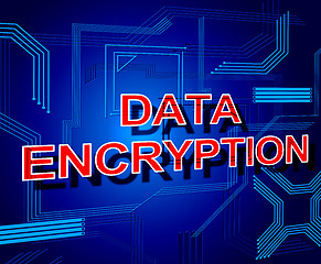 Image showing Data Encryption Sign Represents Www Keyboard And Bytes