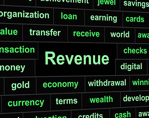 Image showing Revenue Earnings Means Revenues Earns And Wage