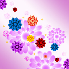 Image showing Colorful Flowers Background Means Plants And Gardening\r