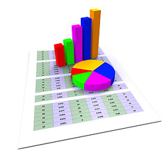 Image showing Pie Chart Shows Business Graph And Charting