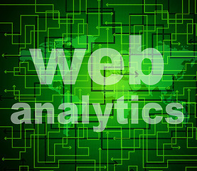 Image showing Web Analytics Indicates Optimizing Information And Searching