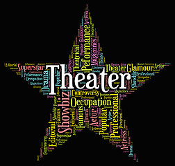 Image showing Theater Star Shows Cinema Words And Performances