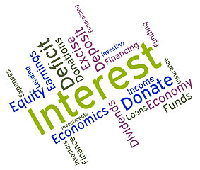 Image showing Interest Word Indicates Profit Returns And Text